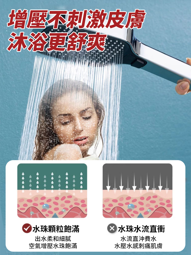 瀑布式空氣增壓花灑