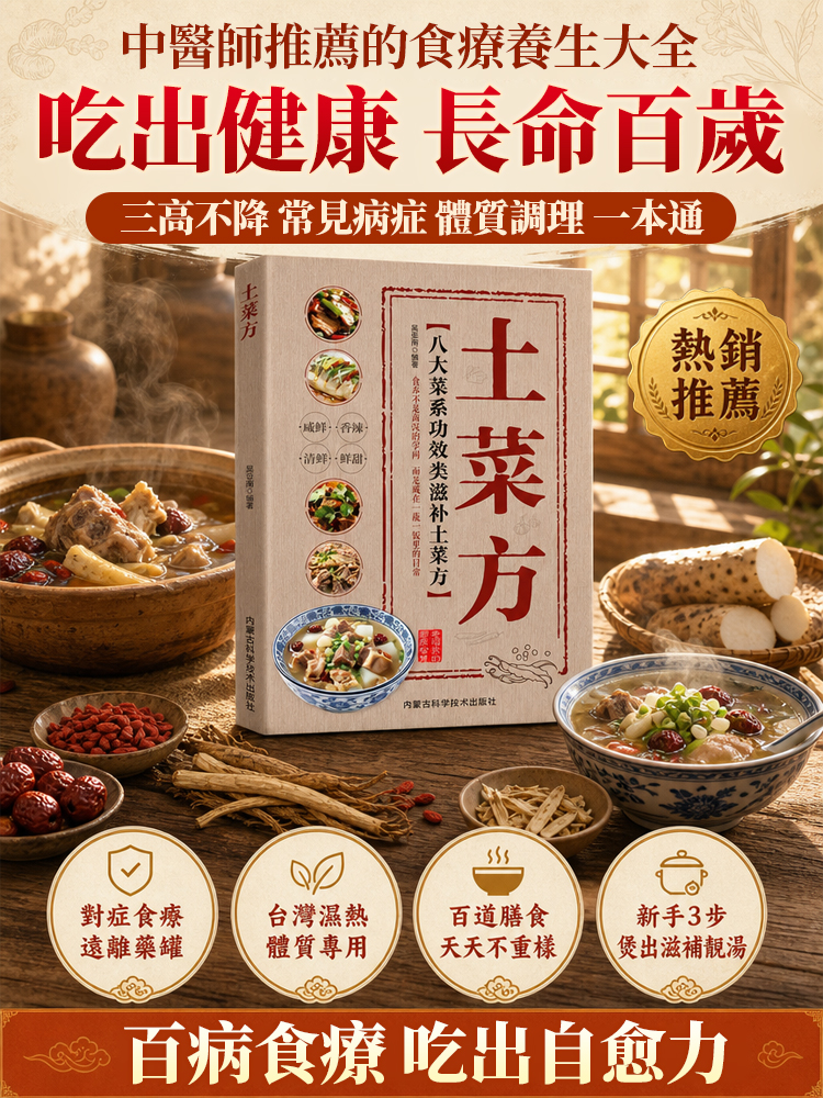 【最適合台灣人的養生秘方 】土菜方食補養生秘笈
