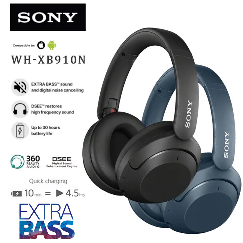 [Impor dari Jepang 100% Ori] Sony WH-XB910N Wireless Headphone Noise Cancelling Battery up to 30h Headphone EXTRA BASS™