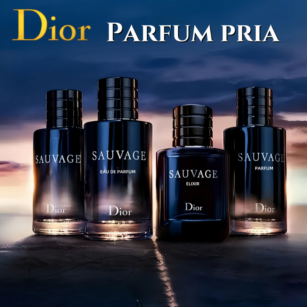 【Diimpor dari Prancis 100% Original】 DIOR SAUVAGE EAU DE PARFUM/EAU DE TOILETTE/Parfum 100ML/ELIXIR 60ML