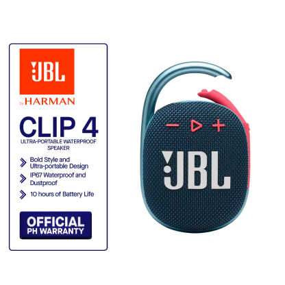 【Impor dari Amerika 100% Ori】JBL Clip 4 Speaker Portabel dengan Bluetooth, Baterai Terintegrasi.