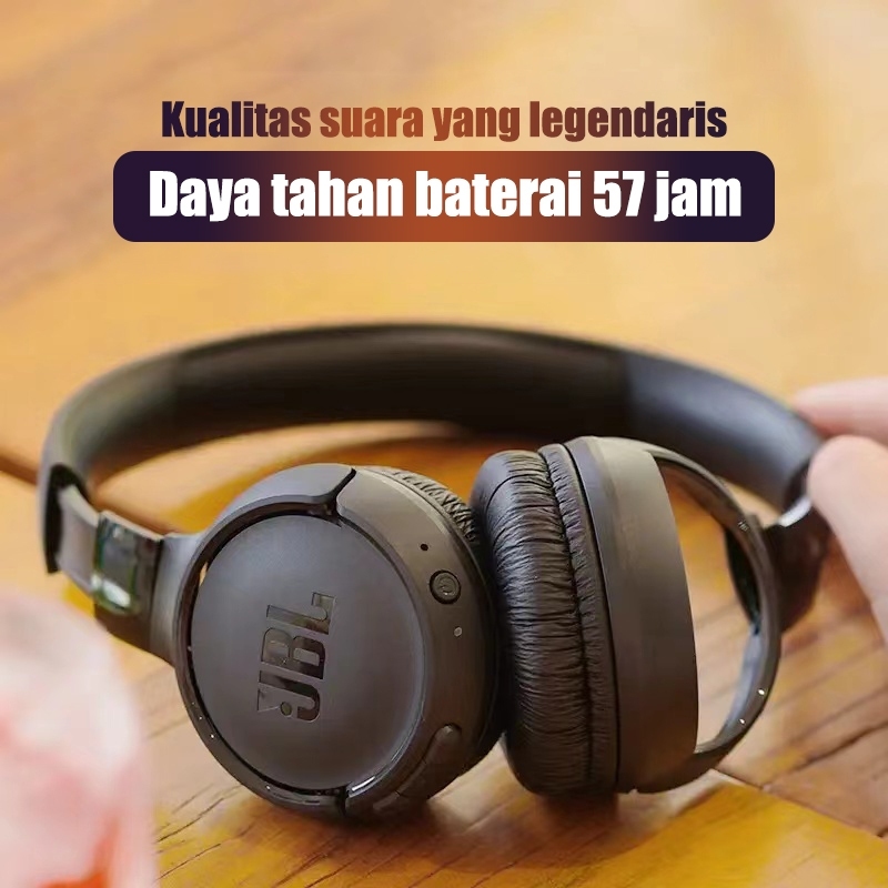 【Impor dari Amerika 100% Ori】 JBL Tune 510BT Wireless On-Ear Headphones with Purebass Sound
