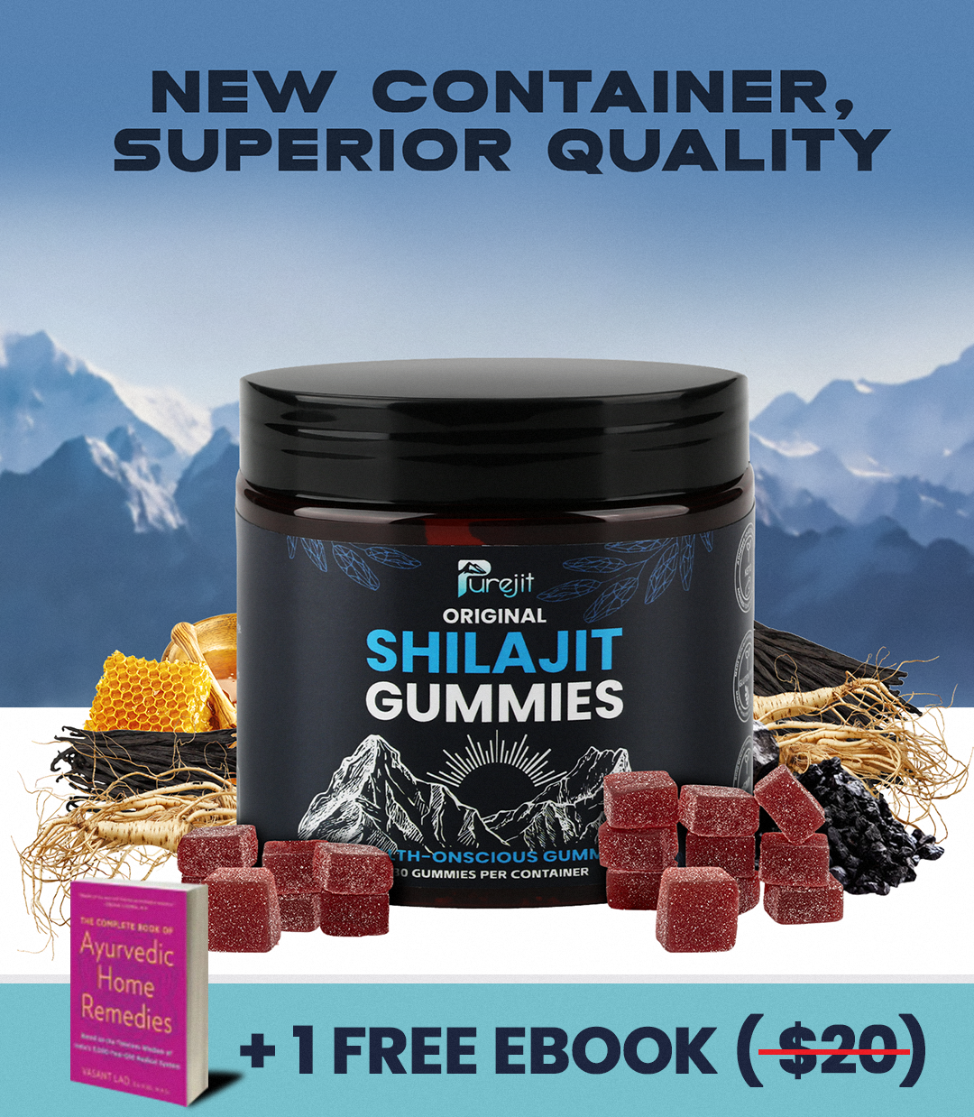 PUREJIT® ORIGINAL SHILAJIT GUMMIES FOR MEN & WOMEN
