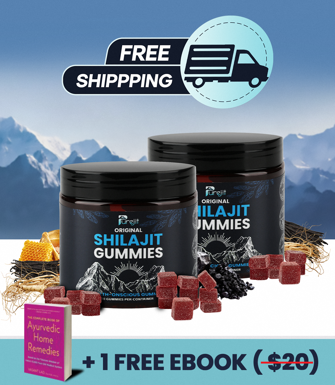 PUREJIT® ORIGINAL SHILAJIT GUMMIES FOR MEN & WOMEN