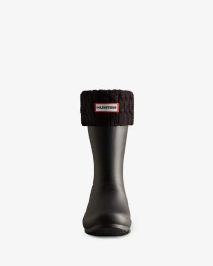6 STITCH CABLE SHORT BOOT SOCK