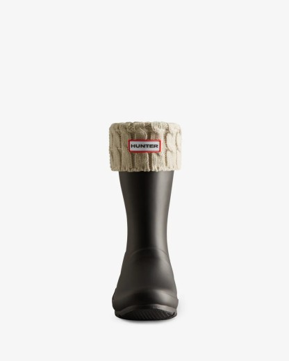 6 STITCH CABLE SHORT BOOT SOCK