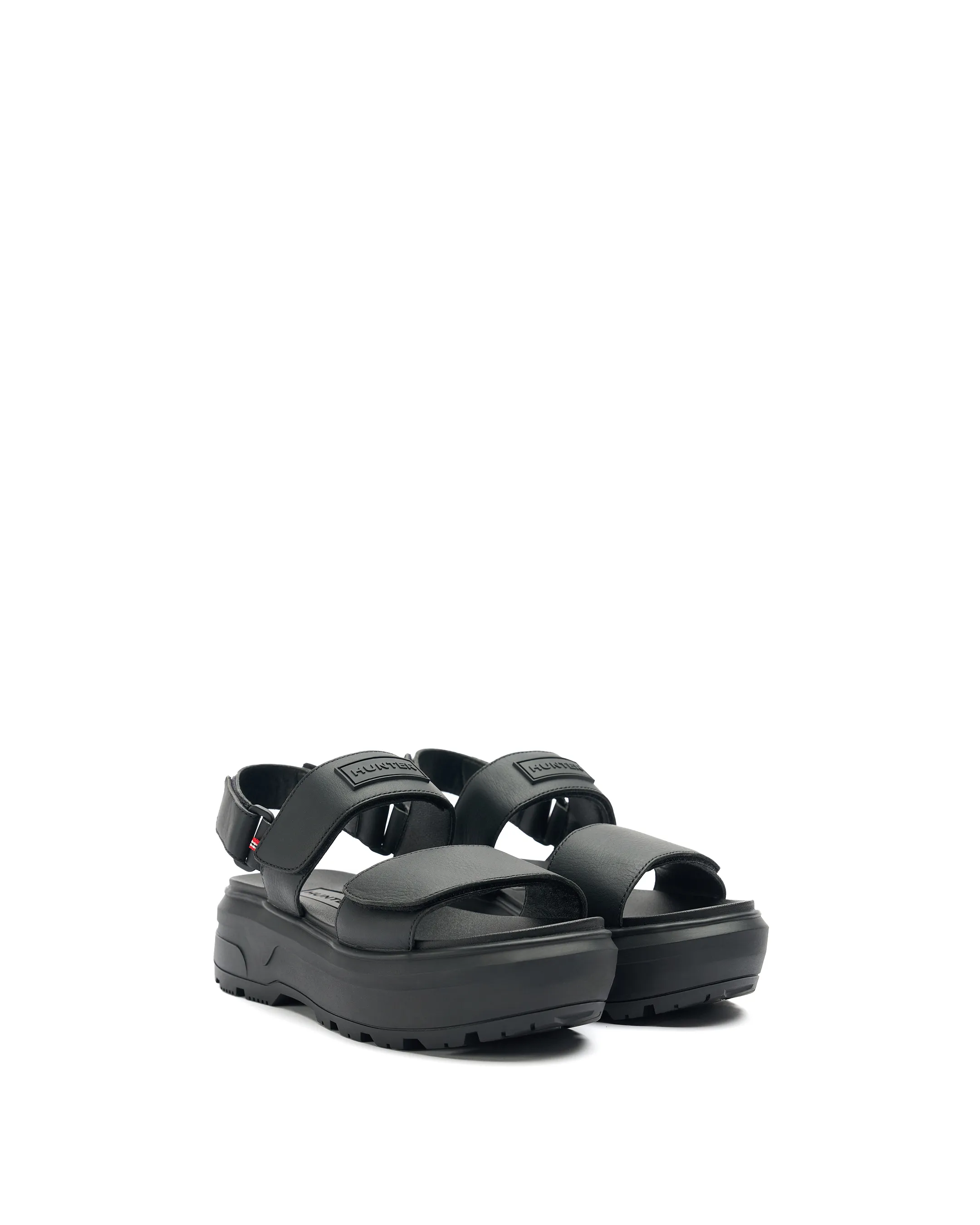 UNISEX CITY REBEL LEATHER HEEL STRAP SANDALS