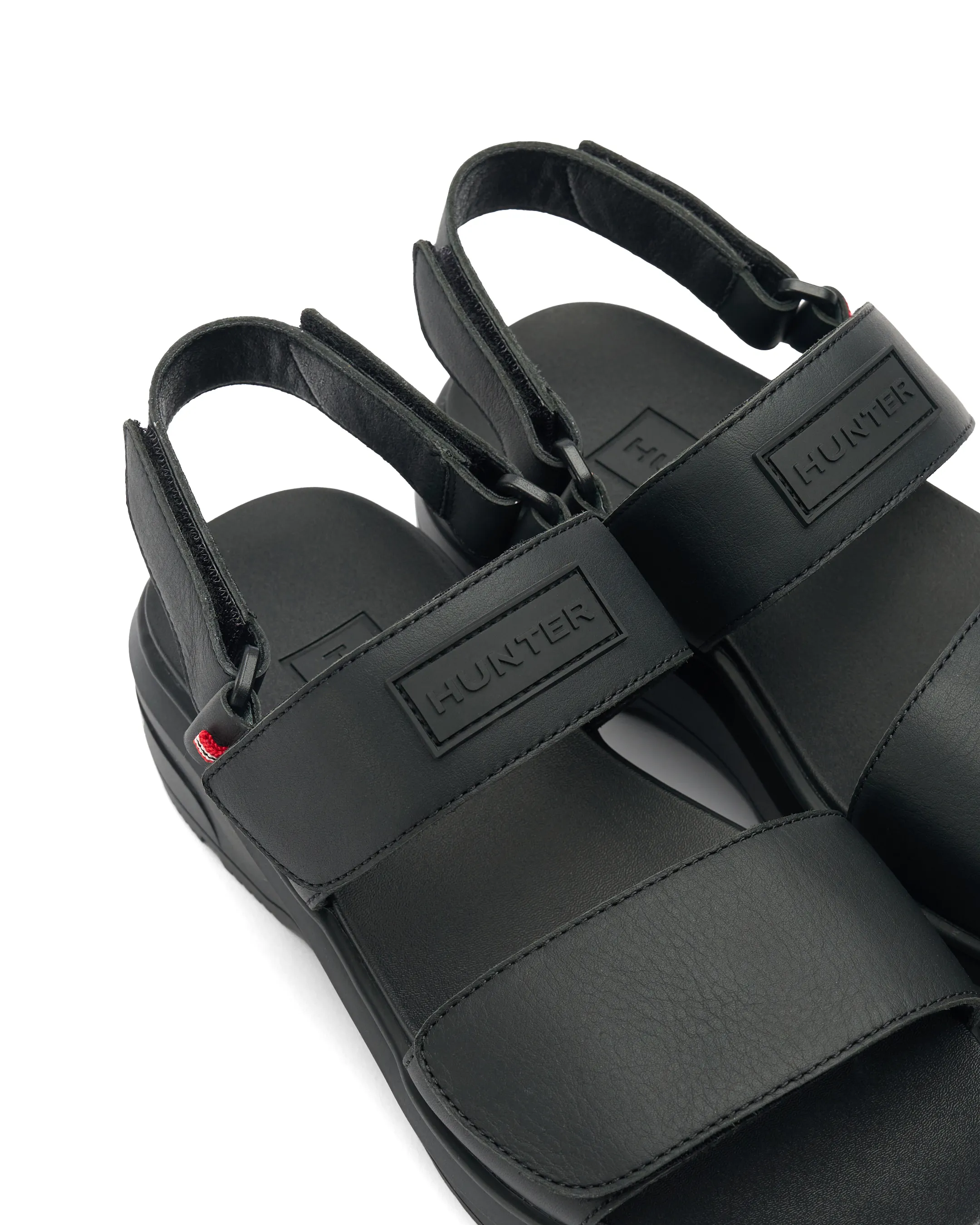 UNISEX CITY REBEL LEATHER HEEL STRAP SANDALS