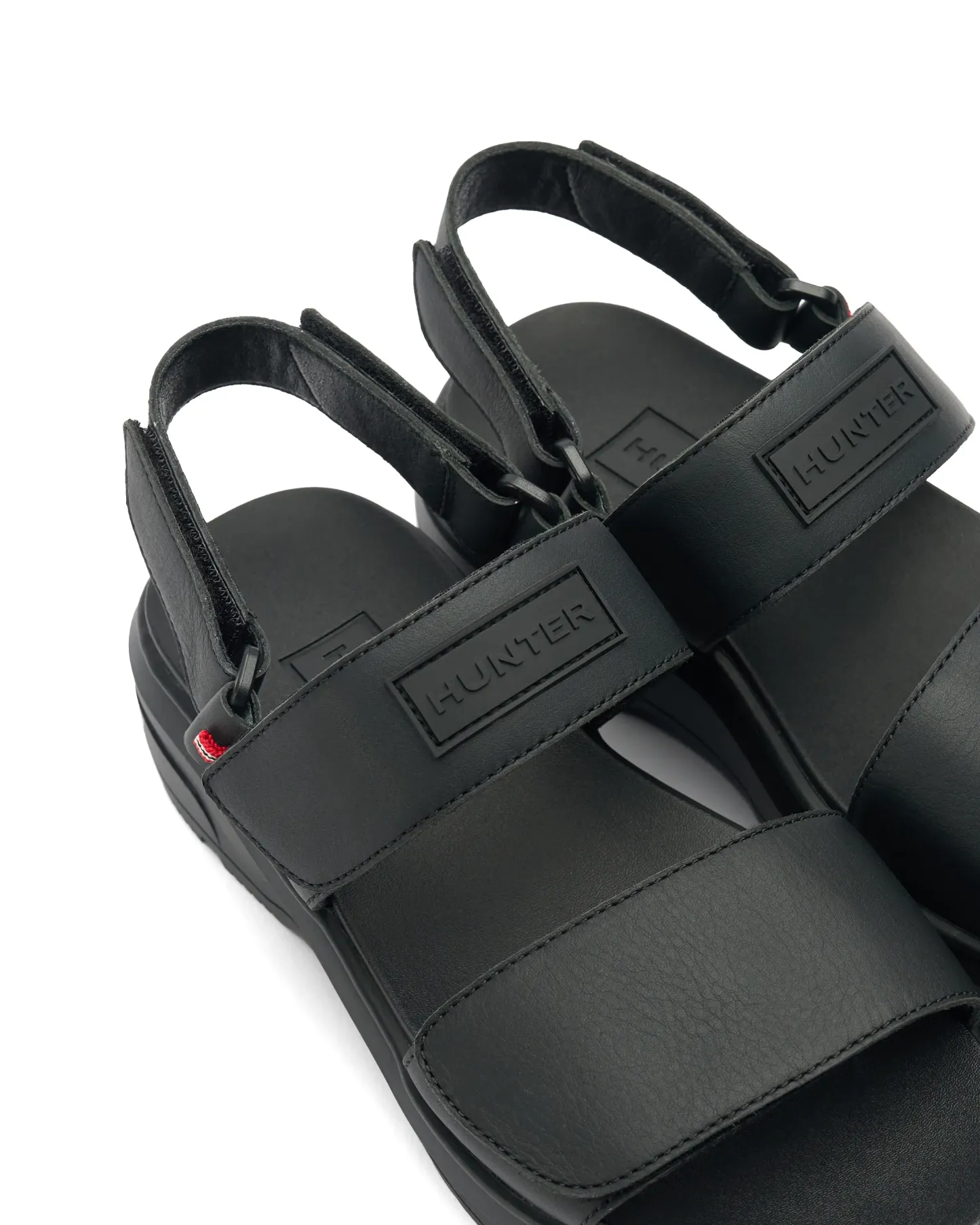 UNISEX CITY REBEL LEATHER HEEL STRAP SANDALS