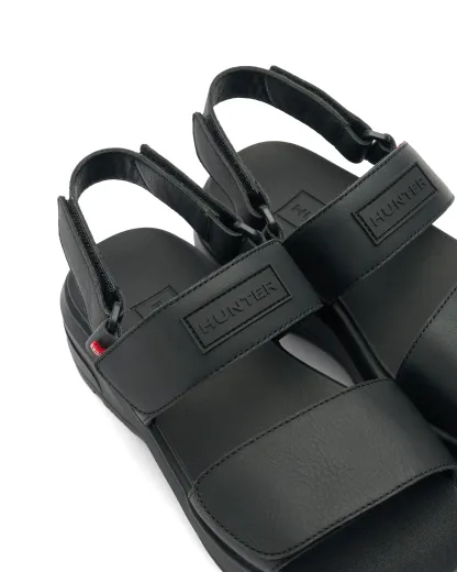 UNISEX CITY REBEL LEATHER HEEL STRAP SANDALS