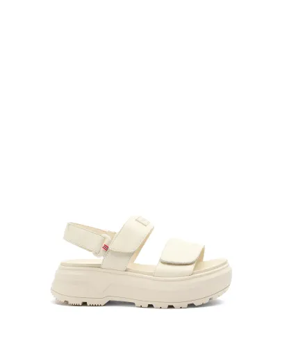 UNISEX CITY REBEL LEATHER HEEL STRAP SANDALS