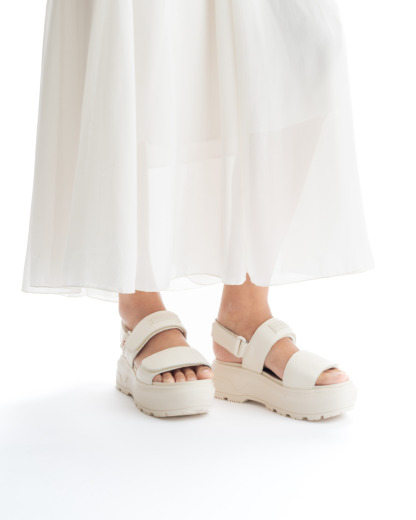 UNISEX CITY REBEL LEATHER HEEL STRAP SANDALS