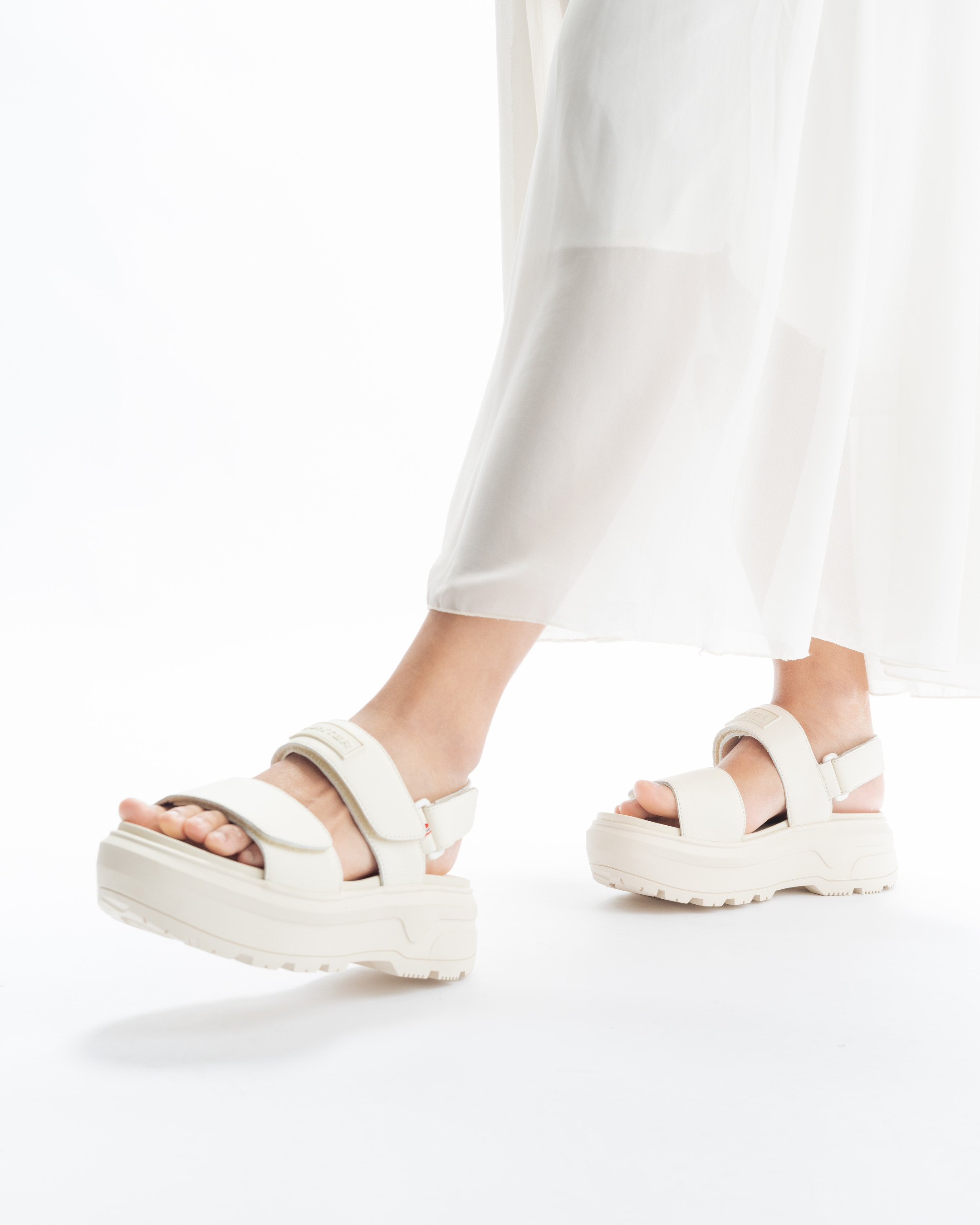 UNISEX CITY REBEL LEATHER HEEL STRAP SANDALS