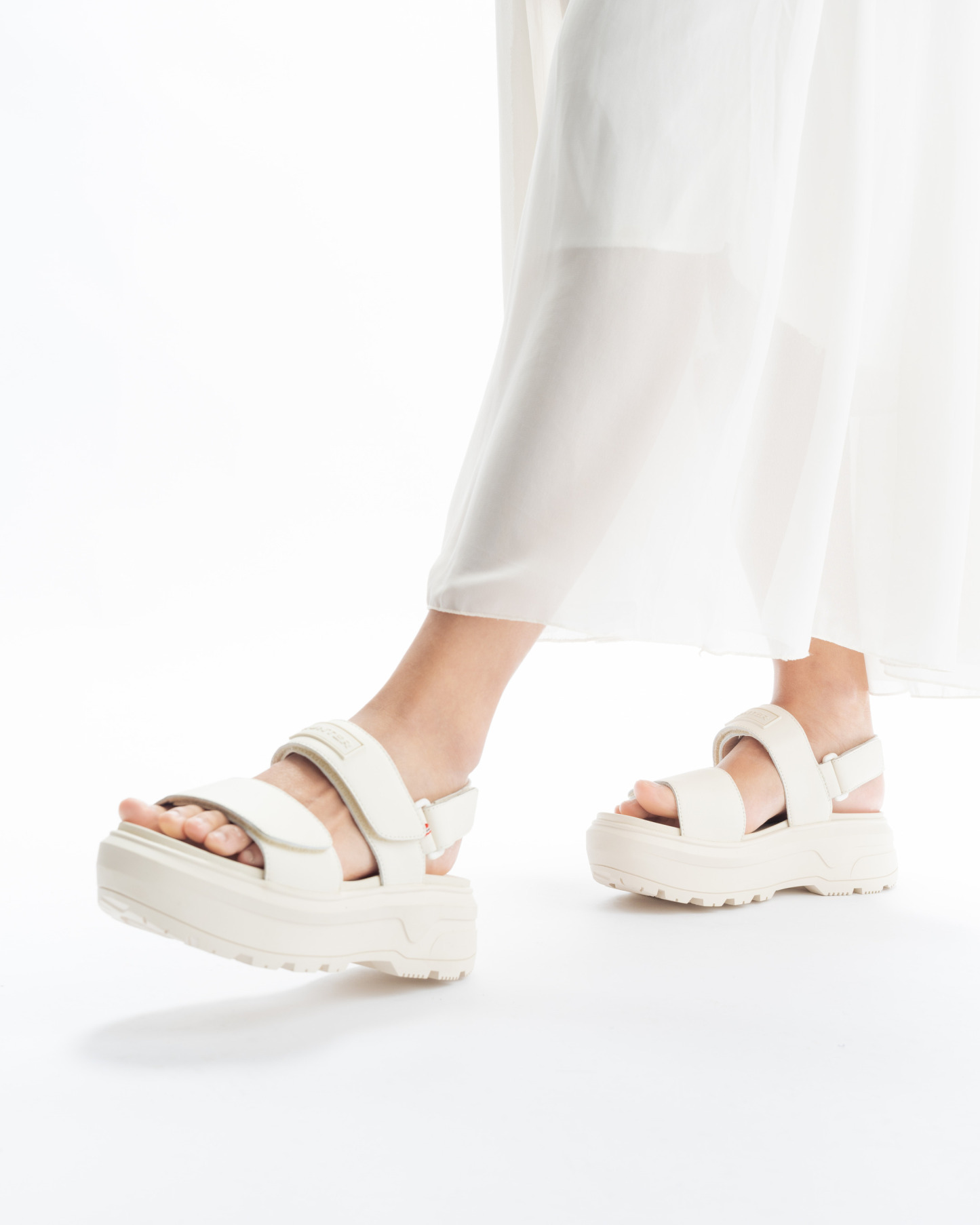 UNISEX CITY REBEL LEATHER HEEL STRAP SANDALS