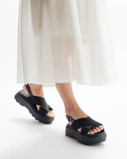UNISEX CITY REBEL WEBBING CROSS-OVER SANDALS