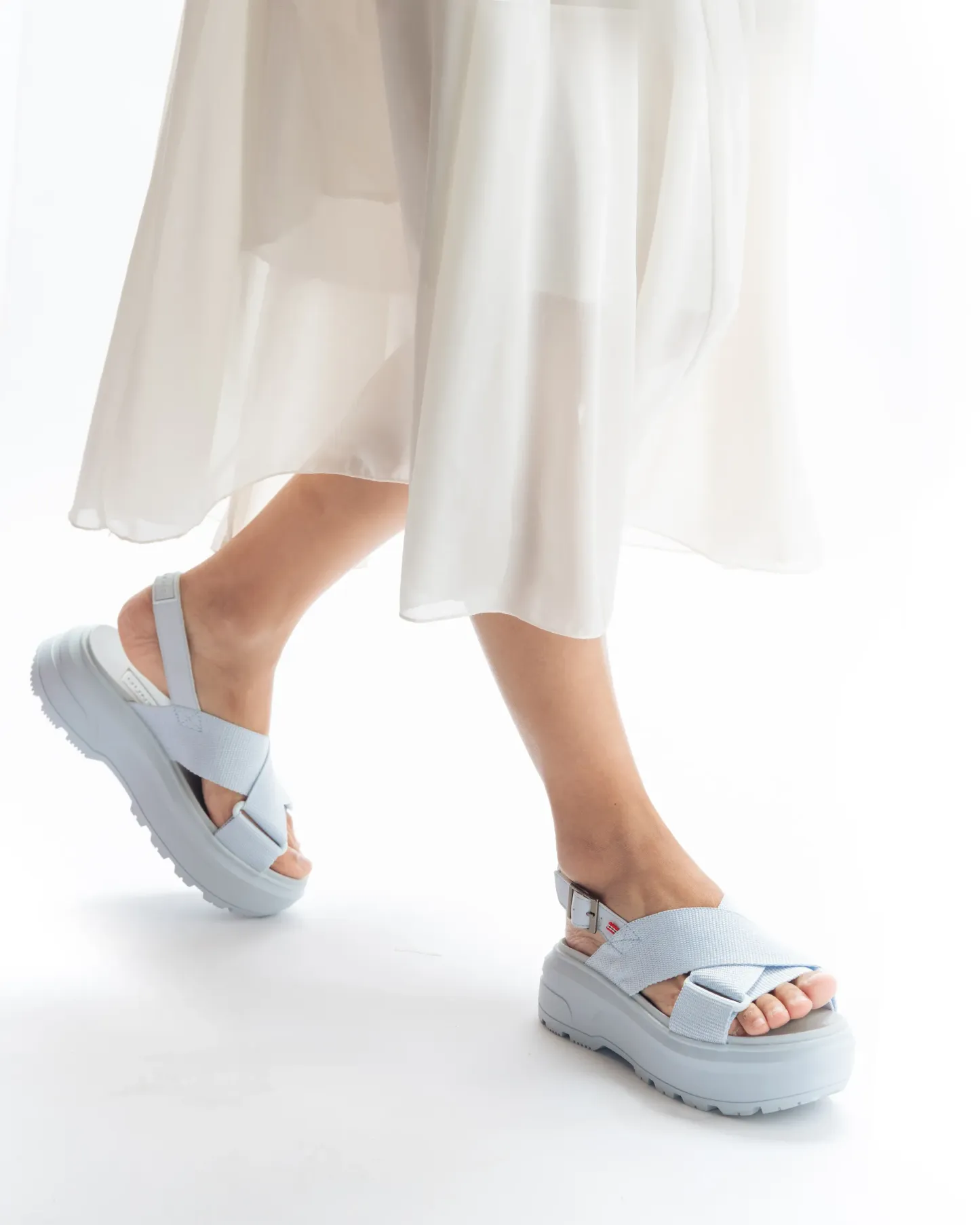 UNISEX CITY REBEL WEBBING CROSS-OVER SANDALS