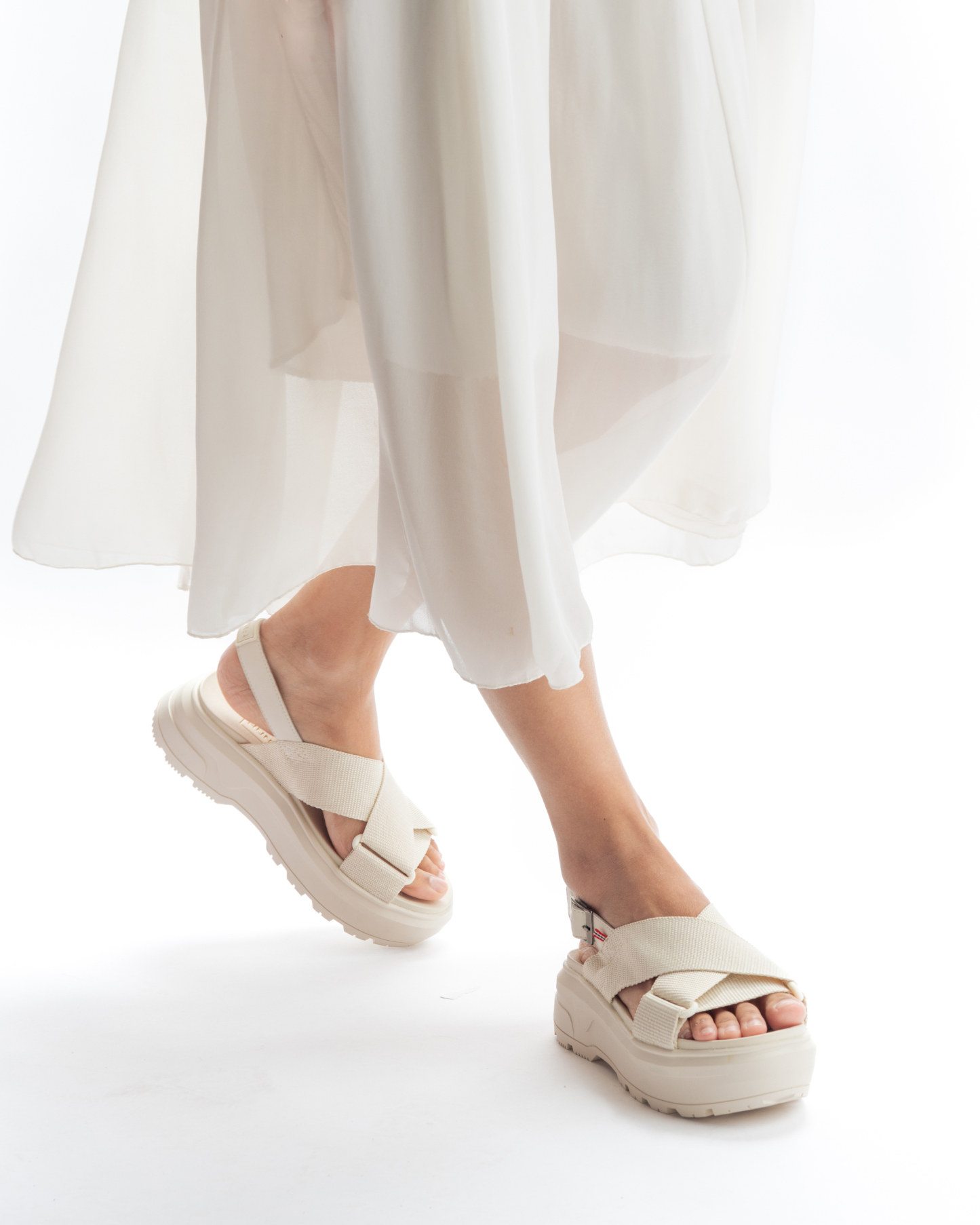 UNISEX CITY REBEL WEBBING CROSS-OVER SANDALS