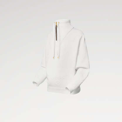 LOUIS VUITTON    3Dモノグラム リブカラーニットセーター