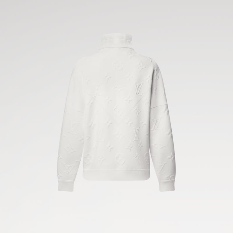 LOUIS VUITTON    3Dモノグラム リブカラーニットセーター