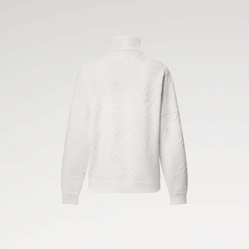 LOUIS VUITTON    3Dモノグラム リブカラーニットセーター