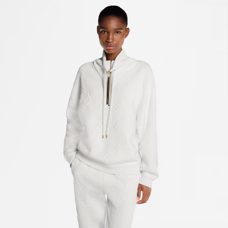 LOUIS VUITTON    3Dモノグラム リブカラーニットセーター