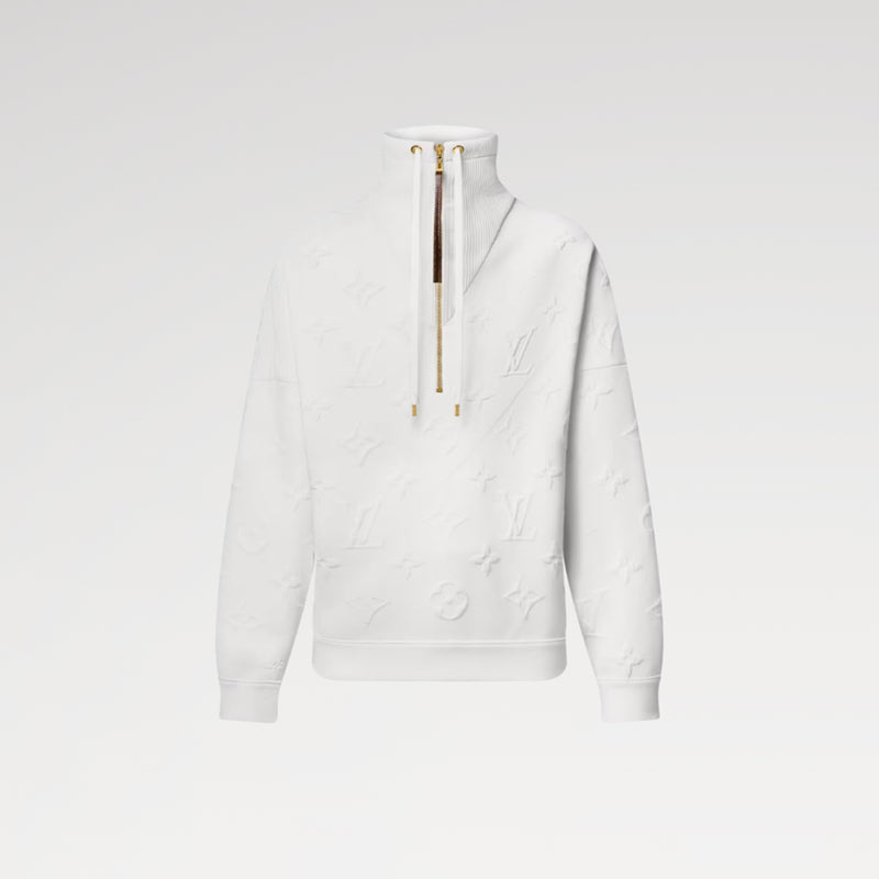 LOUIS VUITTON    3Dモノグラム リブカラーニットセーター