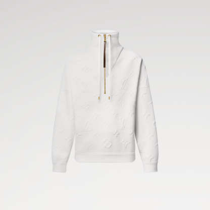 LOUIS VUITTON    3Dモノグラム リブカラーニットセーター