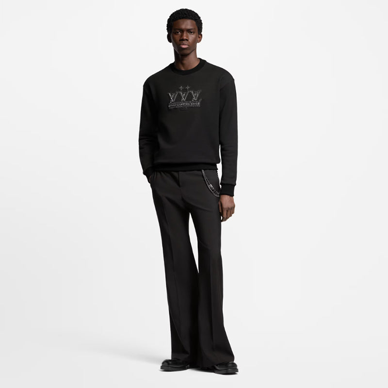 LOUIS VUITTON    エンべリッシュド シグネチャーパッチ スウェットシャツ-LOUIS VUITTON 