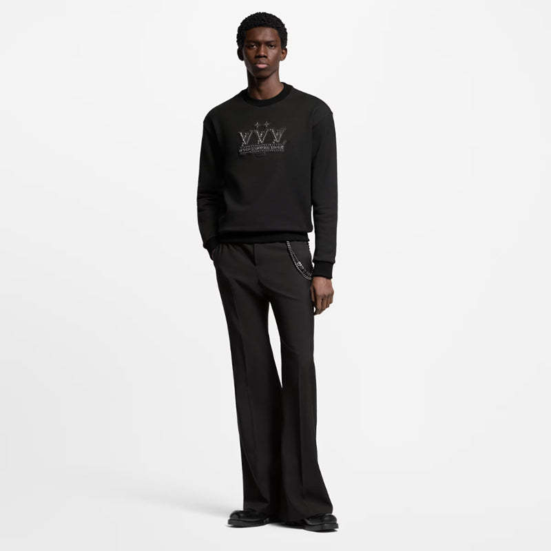 LOUIS VUITTON    エンべリッシュド シグネチャーパッチ スウェットシャツ-LOUIS VUITTON 