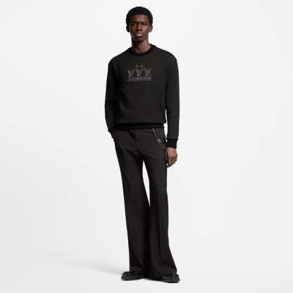 LOUIS VUITTON    エンべリッシュド シグネチャーパッチ スウェットシャツ-LOUIS VUITTON 