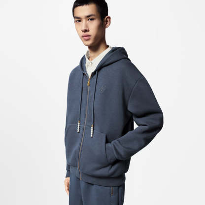 LOUIS VUITTON    エンブロイダードジャージージップスルーフーディ-LOUIS VUITTON 