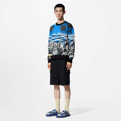 LOUIS VUITTON    プリントテクニカルコットンスウェットシャツ-LOUIS VUITTON 