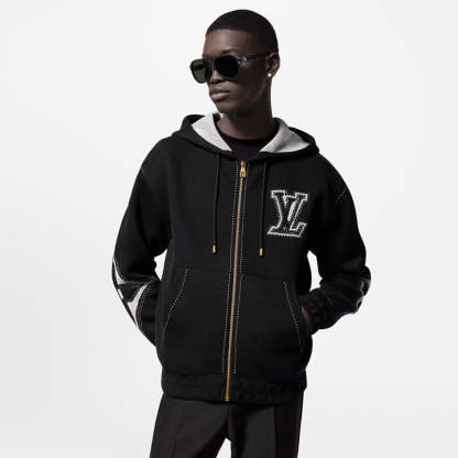 LOUIS VUITTON    インターシャ ジップアップ コットン パーカー-LOUIS VUITTON 