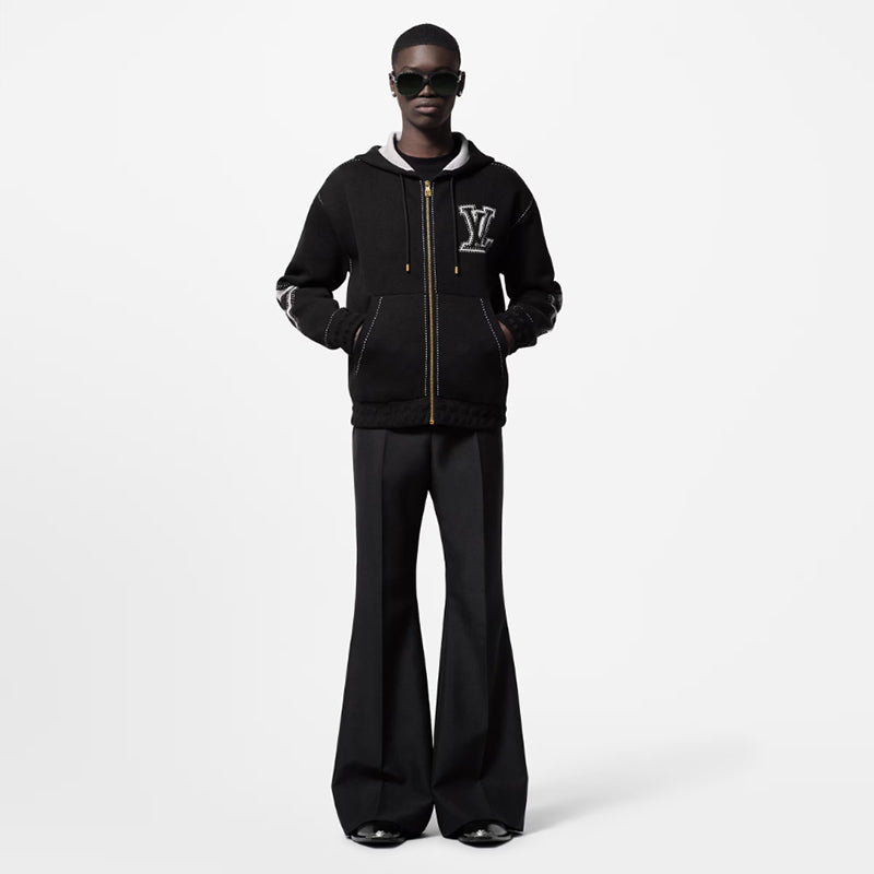 LOUIS VUITTON    インターシャ ジップアップ コットン パーカー-LOUIS VUITTON 