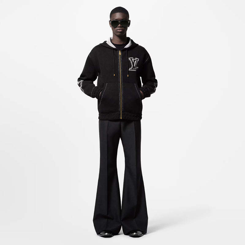 LOUIS VUITTON    インターシャ ジップアップ コットン パーカー-LOUIS VUITTON 