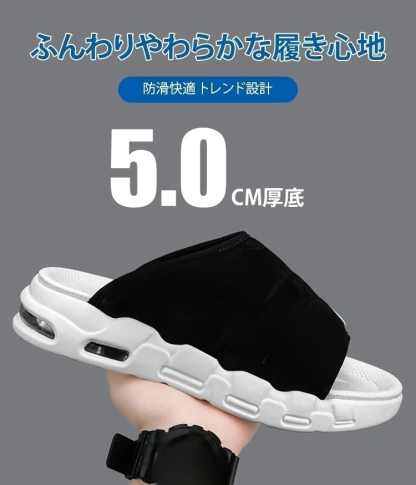衝撃吸収厚底スリッパ