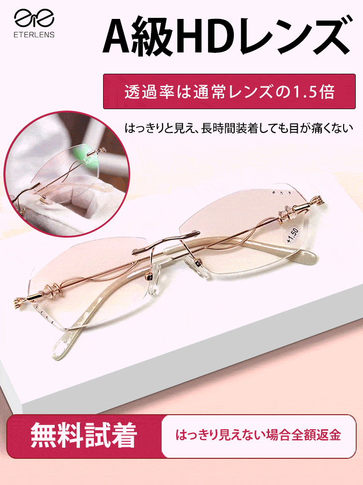 リムレス老眼鏡