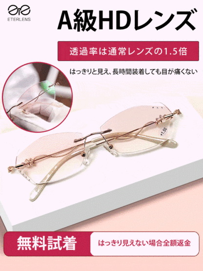 リムレス老眼鏡