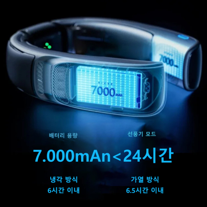 JS 디지털 디스플레이 초저소음 USB 넥밴드 팬