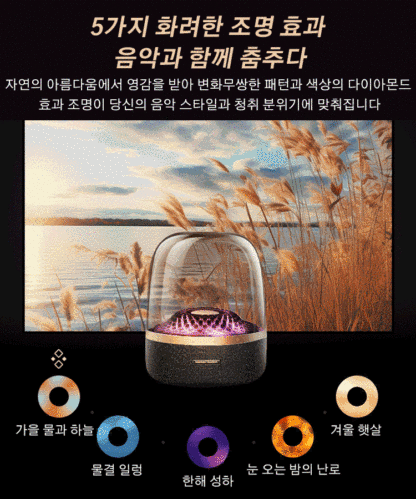 신형 유리 광채 조명 블루투스 스피커