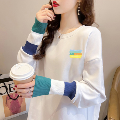 패션 스타일 미드기장 신축성 소매 니트티