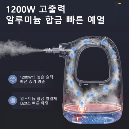 【8종 부품 전방위 얼룩 제거】고압 스팀 청소기