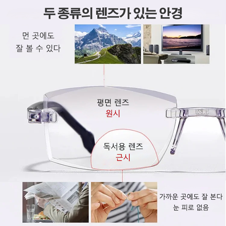 자동 주밍 블루라이트 차단 노안경