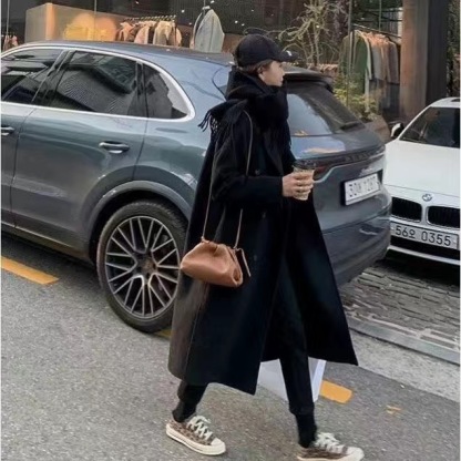 ロング丈カシミヤコート