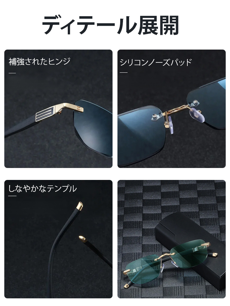 インテリジェントオートズーム機能付き老眼鏡
