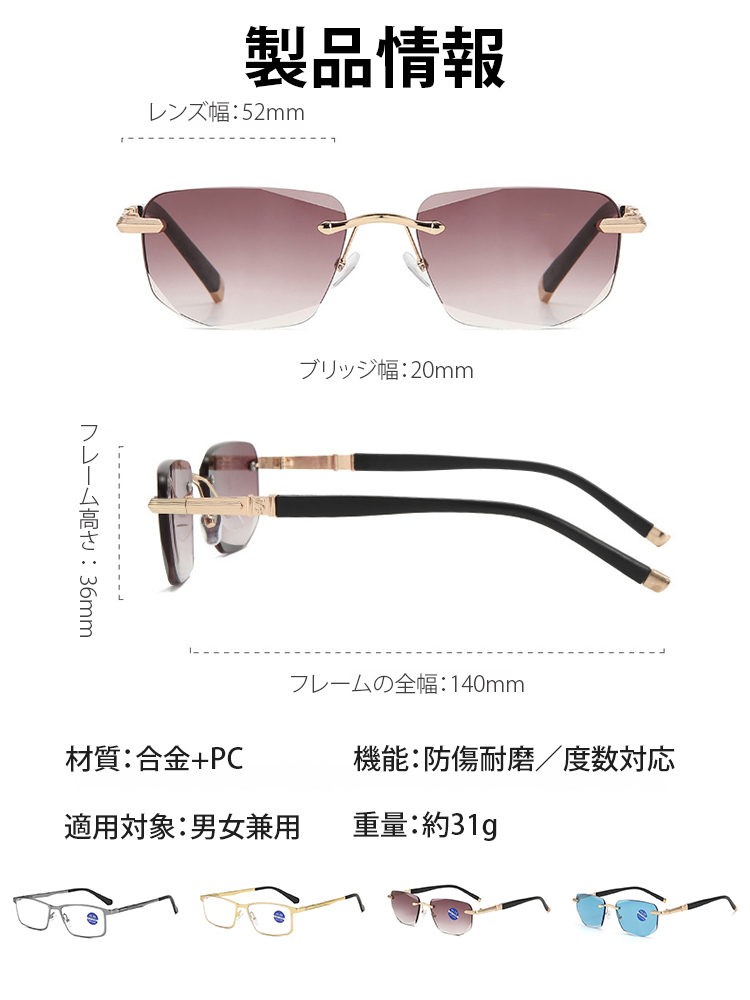 インテリジェントオートズーム機能付き老眼鏡