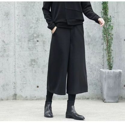 高品質ウールワイドパンツ