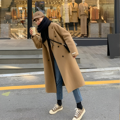 ロング丈カシミヤコート