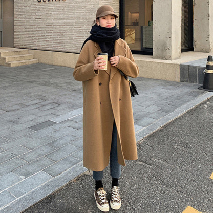 ロング丈カシミヤコート