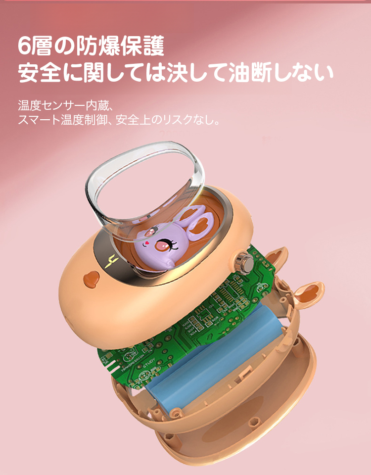 【1回の充電で1週間持続】かわいい充電式ハンドウォーマー